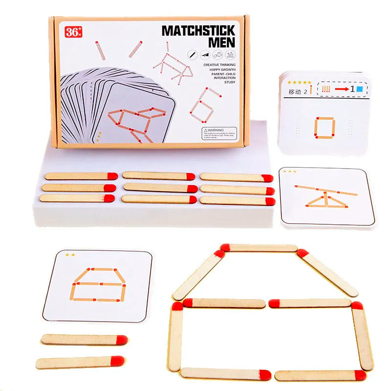 Jeu de puzzle d'allumettes Montessori