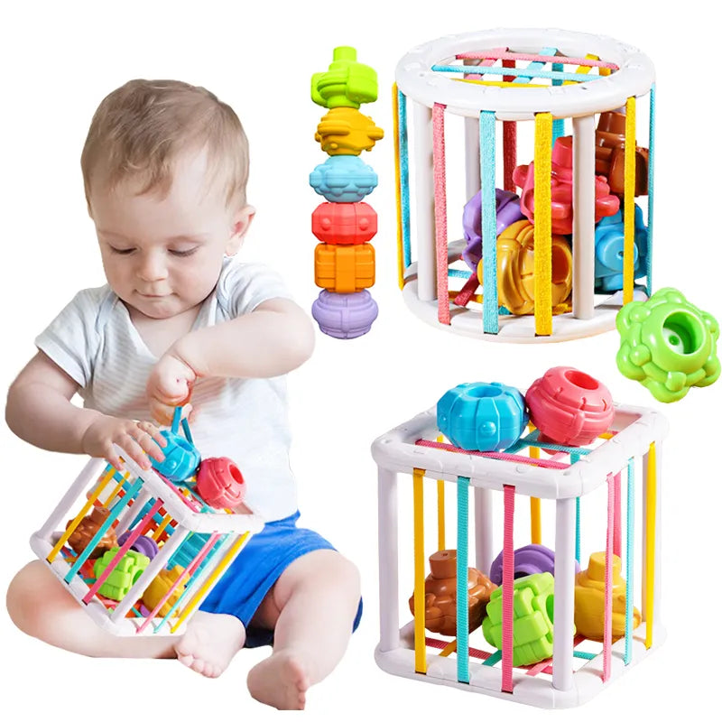 Jeu de tri de blocs de forme colorés pour bébé