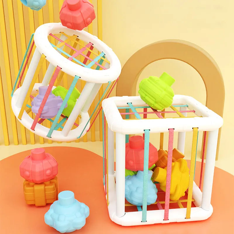 Jeu de tri de blocs de forme colorés pour bébé