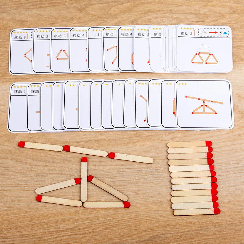 Jeu de puzzle d'allumettes Montessori