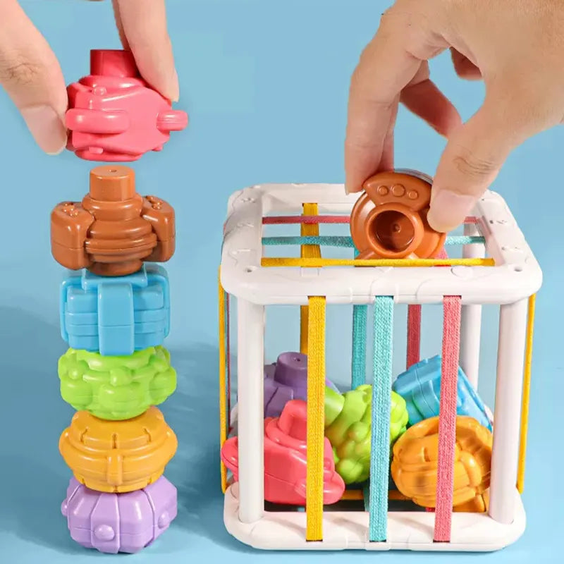 Jeu de tri de blocs de forme colorés pour bébé