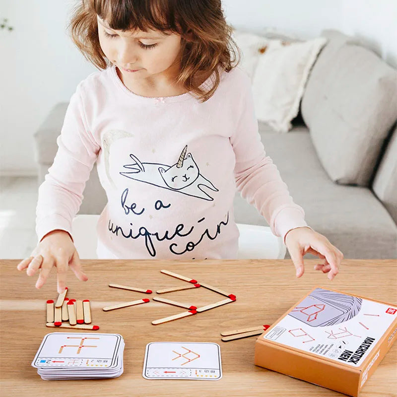 Jeu de puzzle d'allumettes Montessori